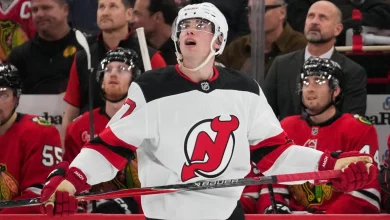 Simon Nemec scores third goal of game in OT as Devils top Blackhawks