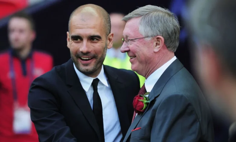 Sir Alex Ferguson welcomes Pep Guardiola to 1,000 club