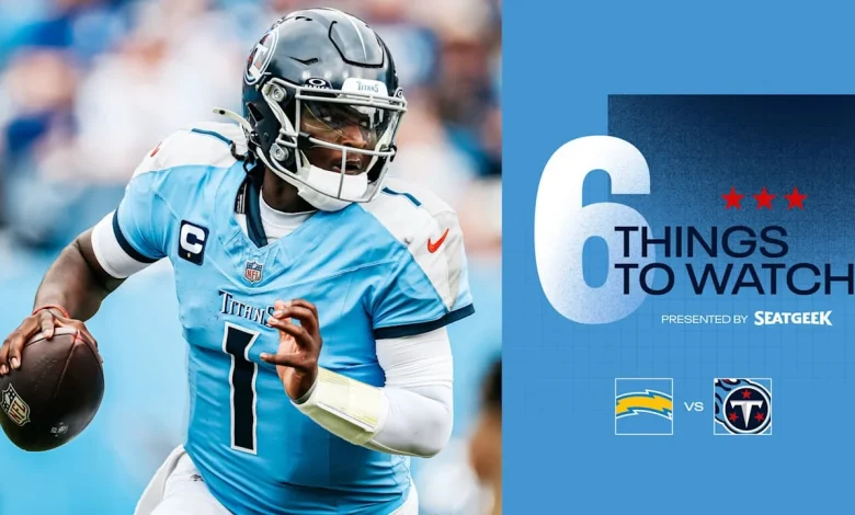 Six Things to Watch for the Titans in Sunday's Game vs the Chargers