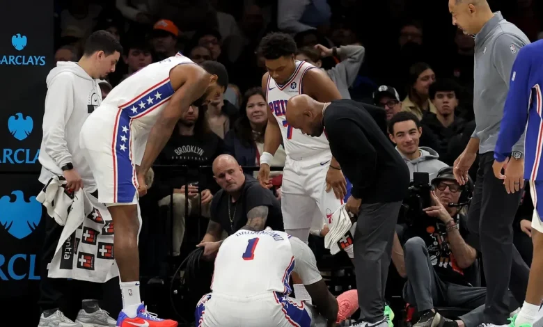 Sixers lose big man Andre Drummond vs. Nets due to right knee sprain