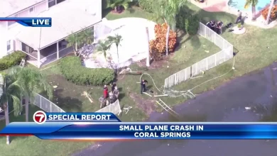 Small plane crashes in Coral Springs; cause under investigation