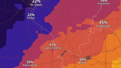 Snow forecast retreating into southern Illinois