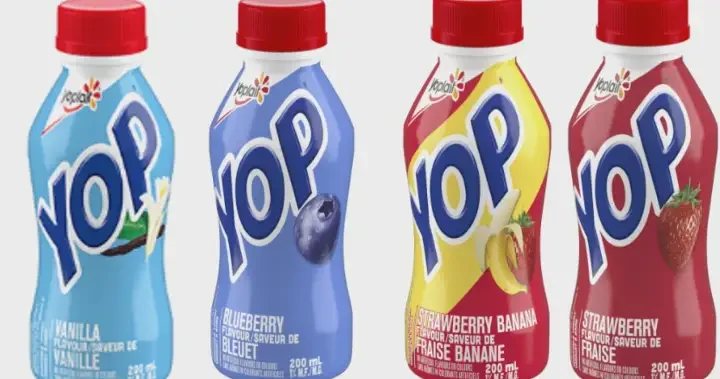 Some Yoplait YOP drinkable yogurt recalled in Canada due to plastic pieces - National