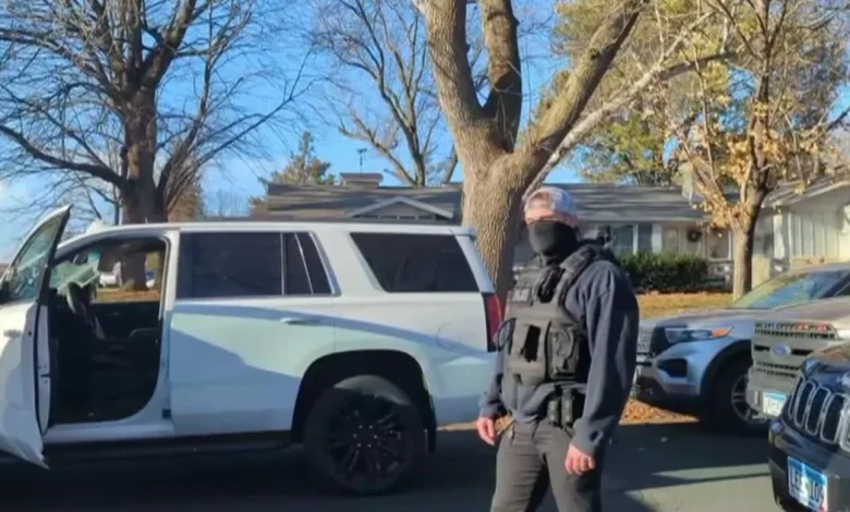 Son films as father is detained by masked ICE agents in Northfield