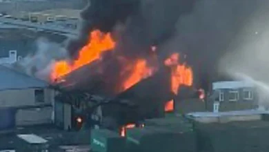 Southall fire LIVE: Firefighters swarm road as huge blaze seen from miles erupts