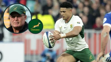 Springboks: Rassie Erasmus gives blunt verdict on Sacha Feinberg-Mngomezulu's development at Test level and issues 'snot klap' warning
