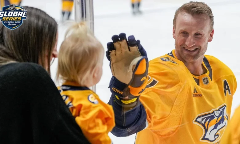Stamkos staying positive for his kids, Predators despite frustrations entering Global Series