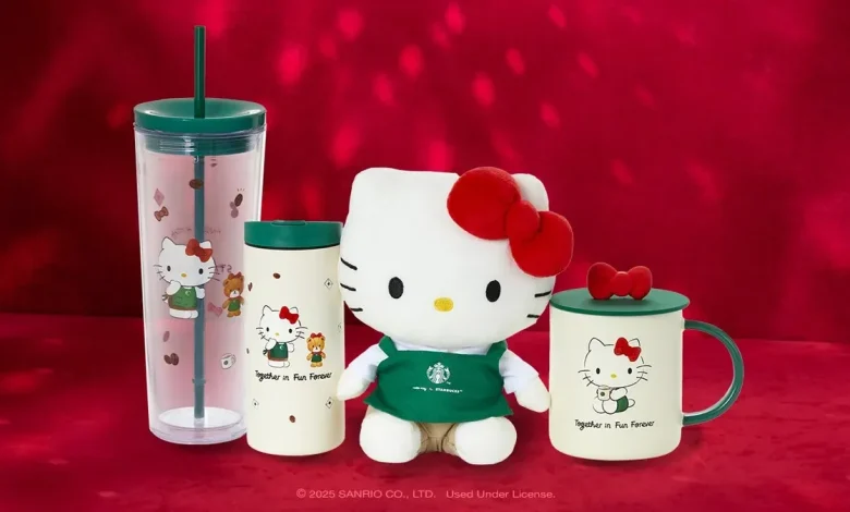 Starbucks introduces new Hello Kitty merchandise as part of their 2025 Holiday collection