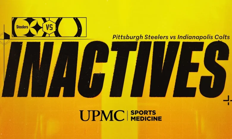 Steelers inactives for Week 9 vs Colts