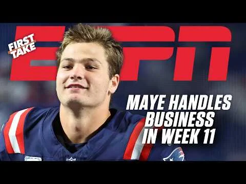 Stephen A. gives Drake Maye his flowers after Patriots improve to 9-2