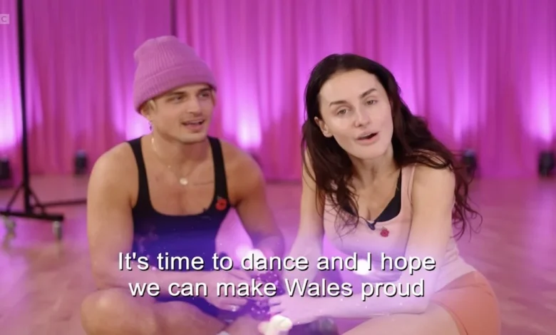 Strictly contestant Amber Davies teaches Welsh to dance partner Nikita
