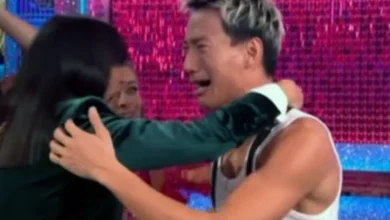 Strictly pro comforted by Claudia Winkleman he breaks down in tears amid 'series first'