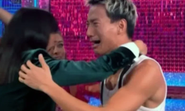 Strictly pro comforted by Claudia Winkleman he breaks down in tears amid 'series first'