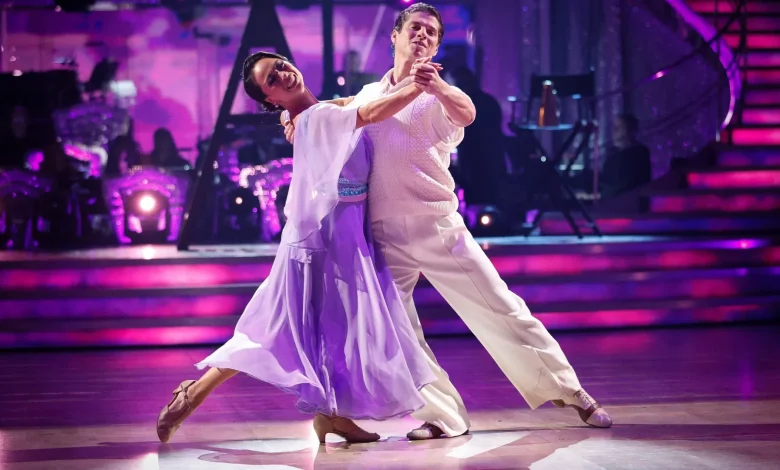 Strictly's Katya Jones and Lewis Cope look cosy on fish and chip date as they count down to Blackpool show