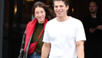 Strictly's Lewis Cope spotted with rarely-seen girlfriend Rachel leaving hotel