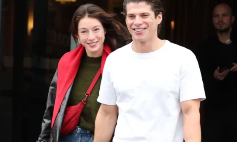 Strictly's Lewis Cope spotted with rarely-seen girlfriend Rachel leaving hotel