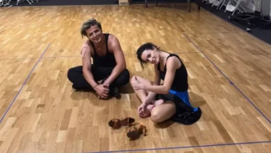 Strictly's Nikita Kuzmin says Amber Davies 'fighting for our spot' in training update