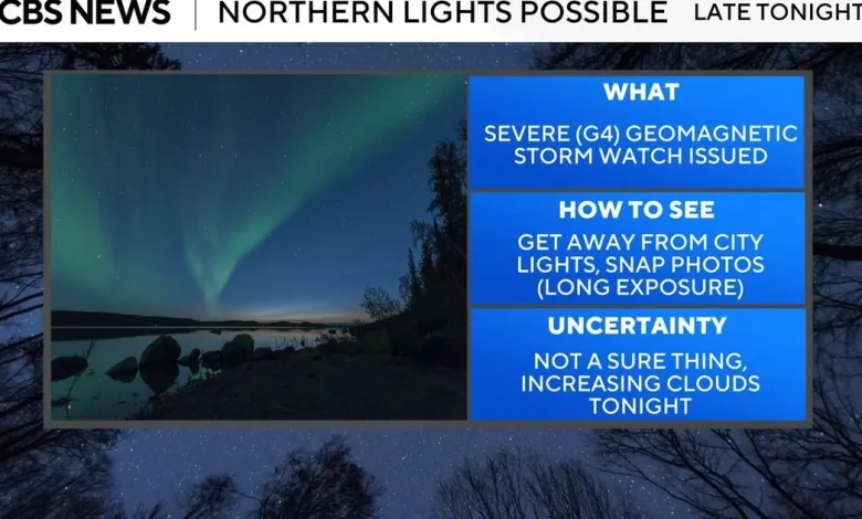 Strong geomagnetic storm increases chance for aurora over Maryland