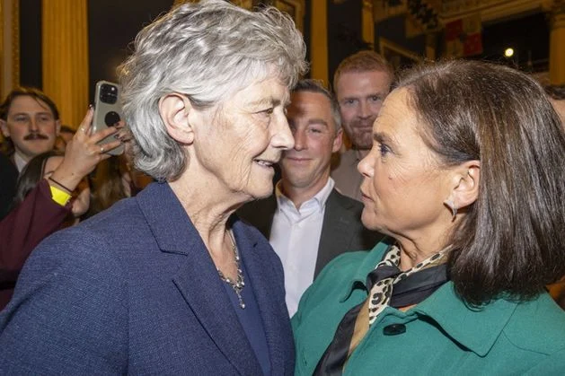 Support for Sinn Féin rises as Fine Gael and Fianna Fáil see drop after presidential election, new poll shows