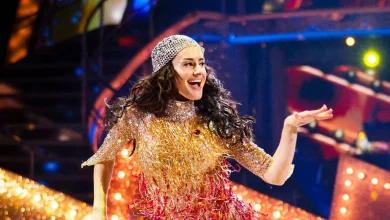Sweet moment Amber Davies taught her Strictly Come Dancing partner Welsh