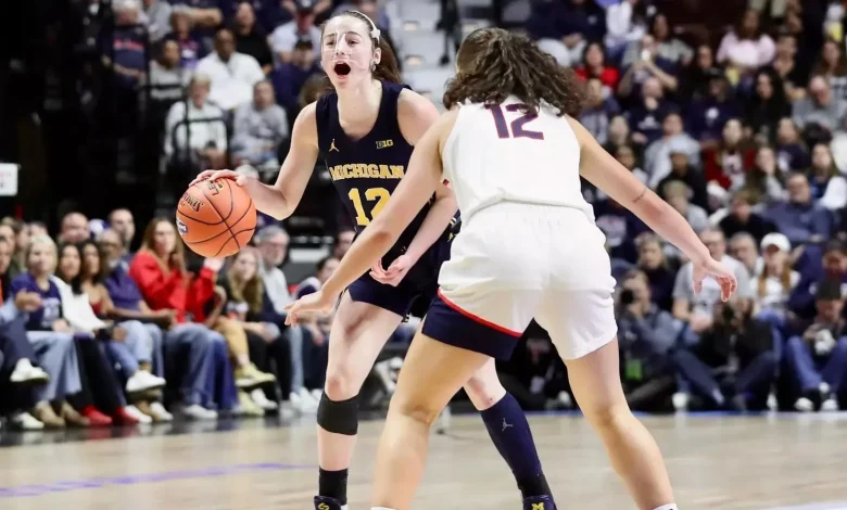 Swords Leads Michigan Rally in Tight Loss to No. 1 UConn