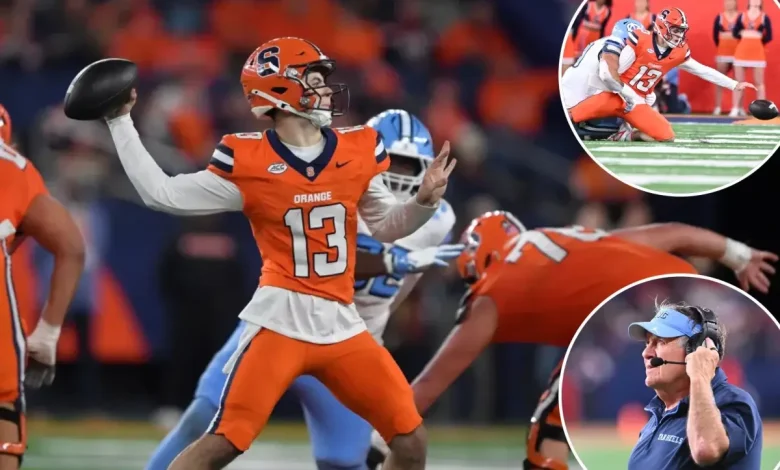 Syracuse starts a prized lacrosse recruit at QB against Bill Belichick — and fails spectacularly in UNC rout