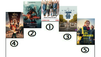 TOP premier jour des sorties du mercredi 5 novembre 2025.