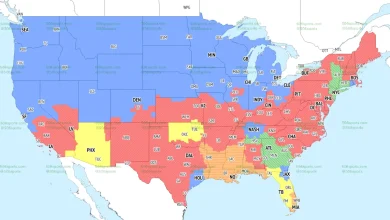 TV broadcast maps for Week 13 of 2025 NFL season