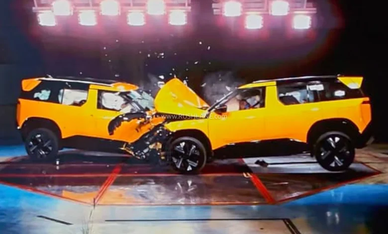 Tata Sierra Crash Test Shows Car-To-Car Collision - First For Indian Assessments