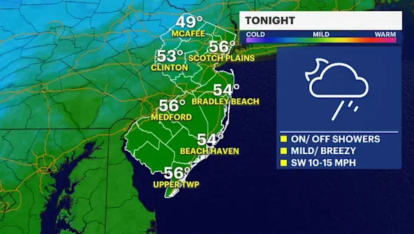 Temperatures rebound after a cold morning in New Jersey
