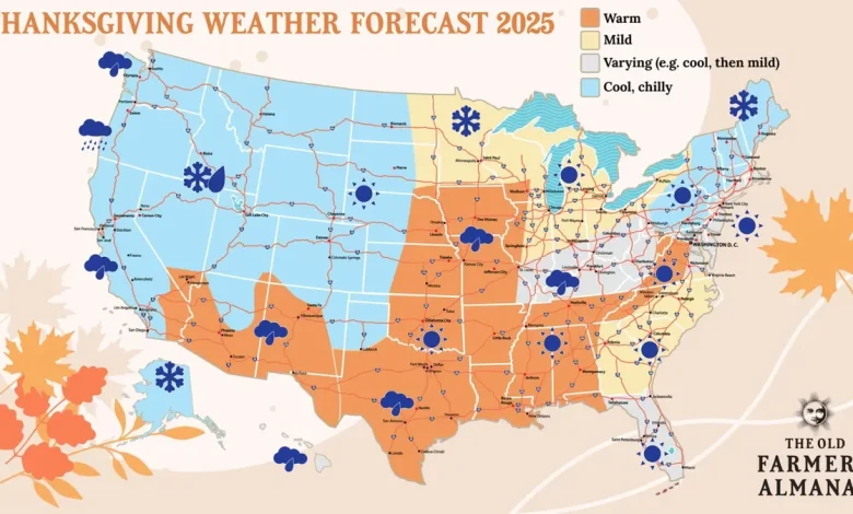 Thanksgiving winter storm forecast snow 2025: See winter weather to impact holiday travel