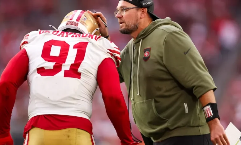 The 49ers lost another player due to a high-ankle sprain; Yetur Gross-Matos has a ‘chance’ after the bye