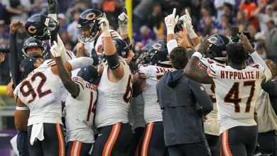 The Chicago Bears are the top seed in the NFC after Carolina upsets the Rams