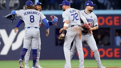 The Dodgers lost a member of their World Series-winning outfield to the Giants