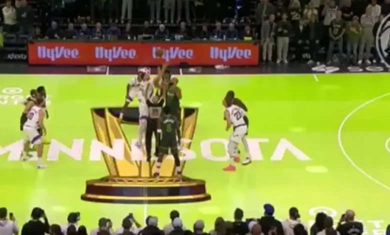 The Minnesota Timberwolves' NBA Cup Court Might Be The Worst Basketball Court These Eyes Have Ever Seen