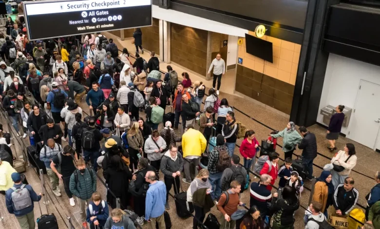 The air travel nightmare: TSA lines stretch for hours while workers go without pay amid the government shutdown