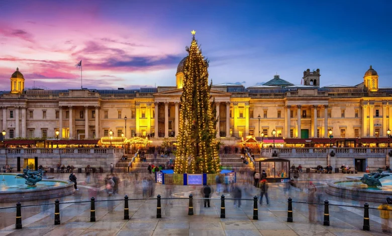 The exact date that the Trafalgar Square Christmas tree will arrive for the 2025 festive season
