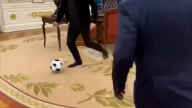 The president dropped the bizarre Truth Social video days after he admitted he was awful at soccer.