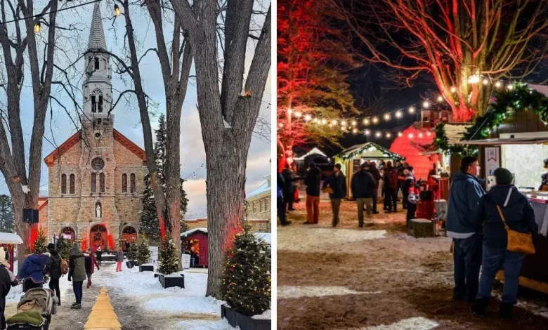 This cozy Christmas town near Montreal has a European-inspired market and Hallmark charm