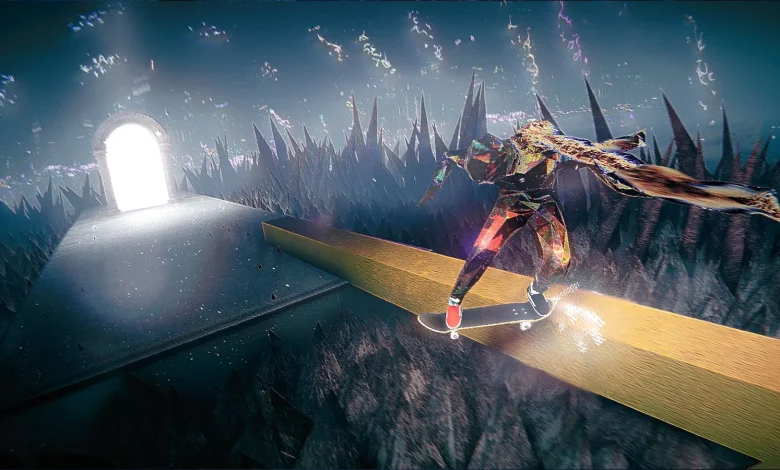 This psychedelic skateboarding game is a surreal, glassy slice of escapism