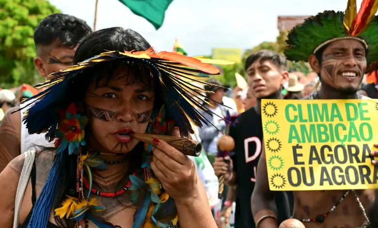 Thousands march for climate action outside COP30 summit in Brazil