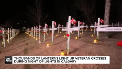 Thousands of lanterns light up crosses during Night of Lights in Calgary