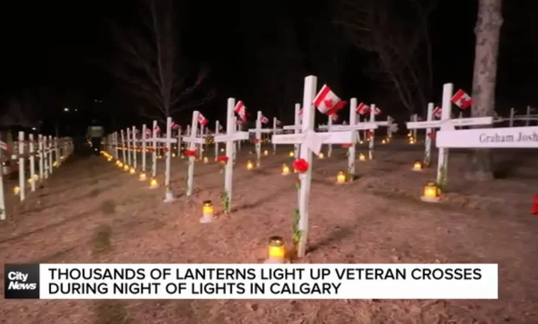 Thousands of lanterns light up crosses during Night of Lights in Calgary
