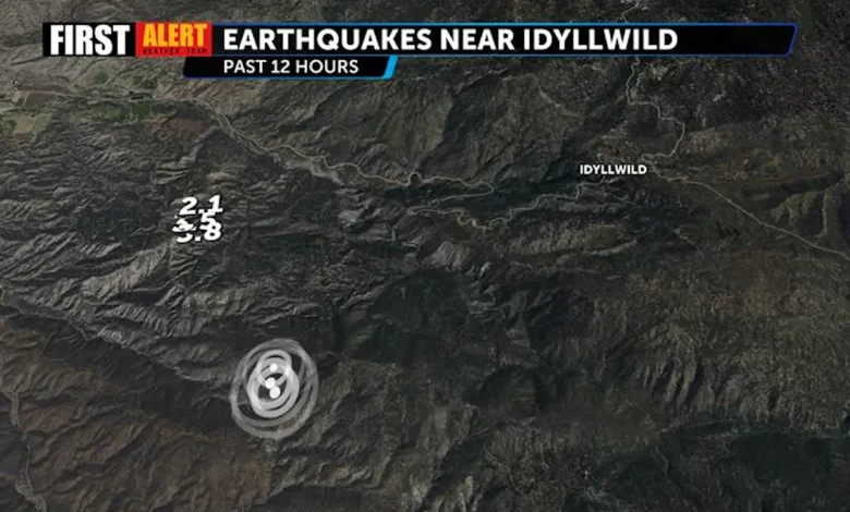 Three earthquakes strike near Idyllwild