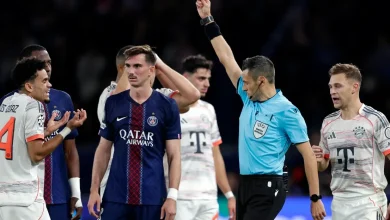 Three match Champions League ban for Bayern Munich’s Luis Díaz after PSG red card