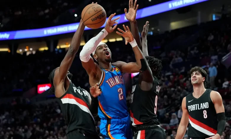 Thunder vs Trail Blazers live updates: Lu Dort, Chet Holmgren out for OKC at Portland