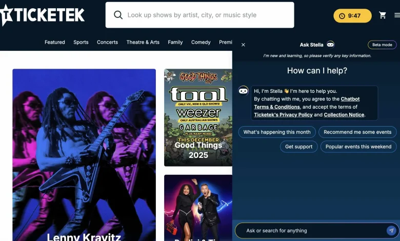 Ticketek picks Google's Vertex AI for Stella web bot