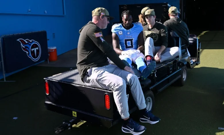 Titans WR Ridley leaves game with ankle injury