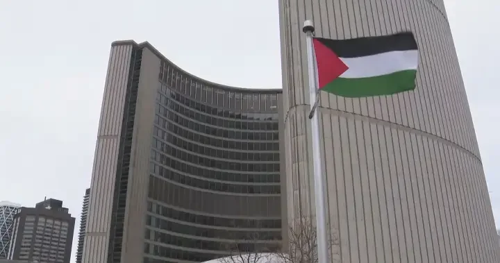 Toronto City Hall raises Palestinian flag, joins other cities across Canada