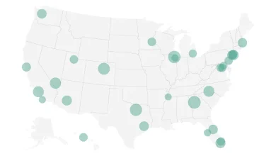 Tracking US flight delays and cancellations in charts